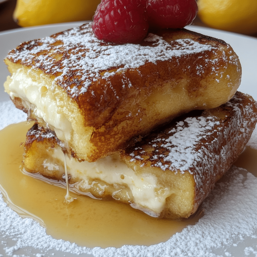 Lemon Cream Stuffed French Toast