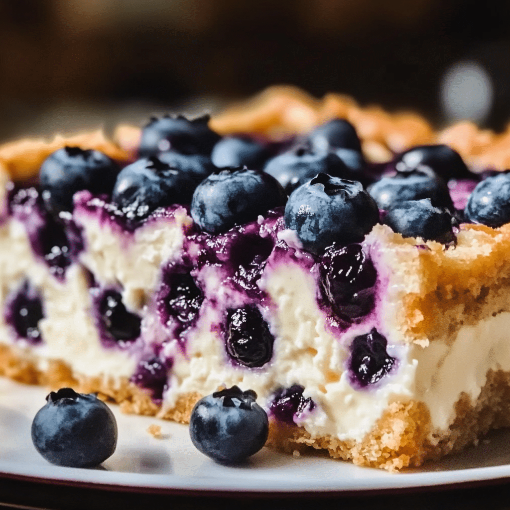 Sweet and Tangy Cottage Cheese Blueberry Bake