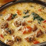 Creamy Parmesan Italian Sausage Soup