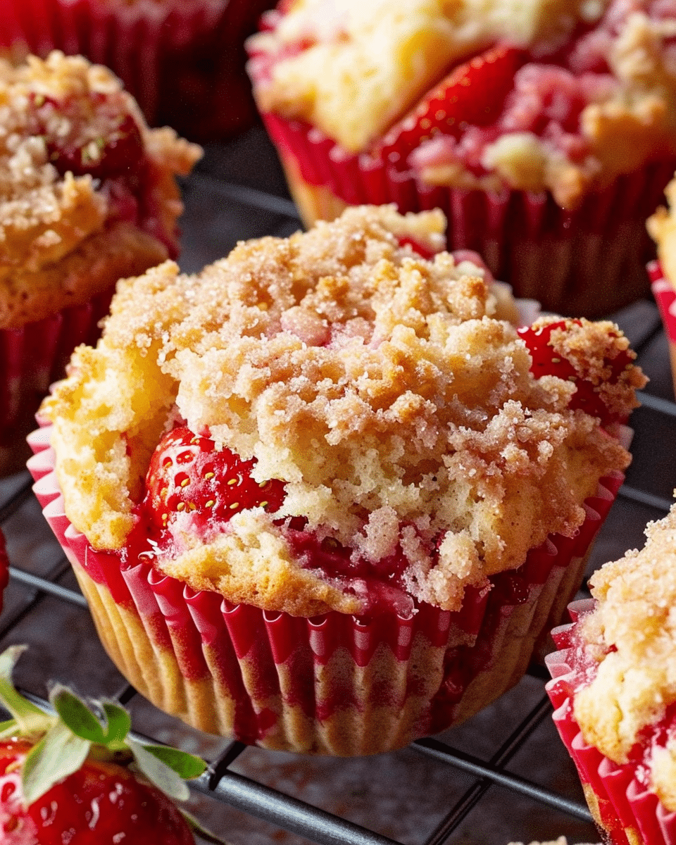 Strawberry Coffee Cake Muffin