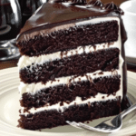 Chocolate Layer Cake with Cream Cheese Filling & Chocolate Buttercream