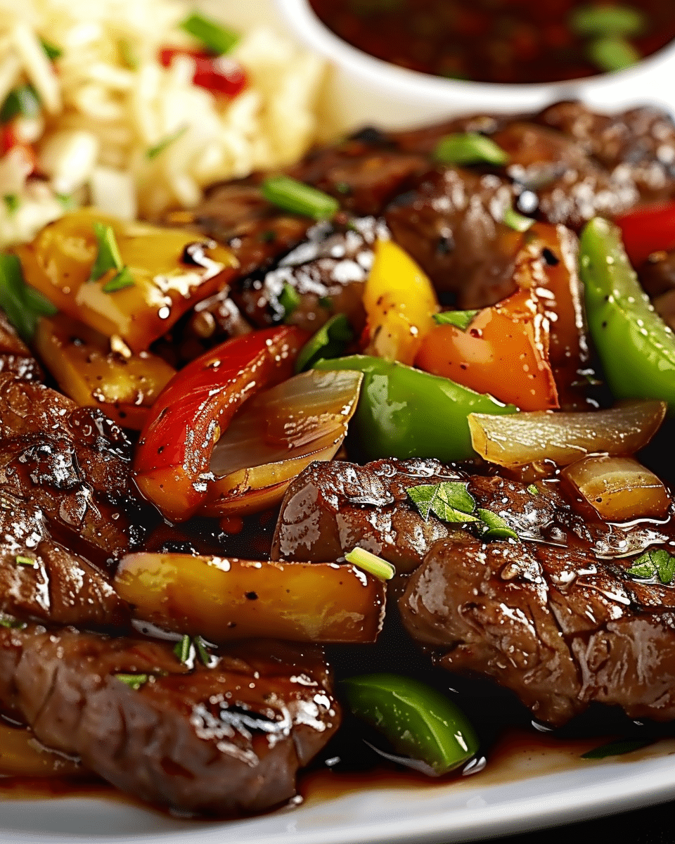 Pepper Steak with Bell Peppers and Onion