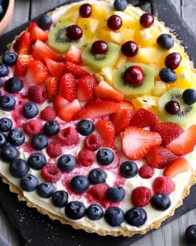 Easter Egg Fruit Pizza