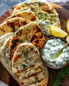 Greek Chicken Gyros with Homemade Tzatziki