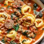 Crockpot Tortellini Soup with Sausage