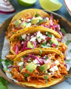 Slow Cooker Honey Chipotle Chicken Tacos